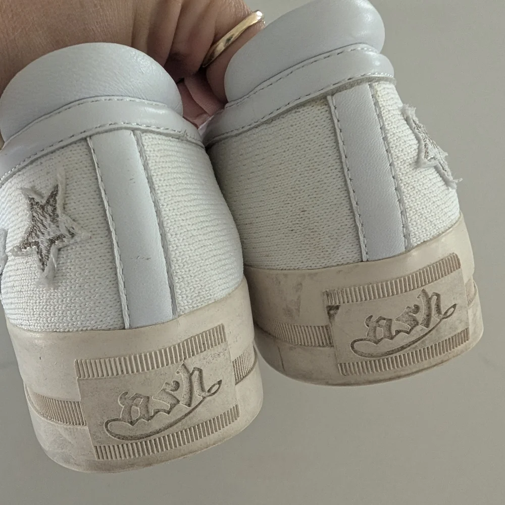 Ash White Slip-On Shoes with Star Design Size 8 - Picture 5 of 7